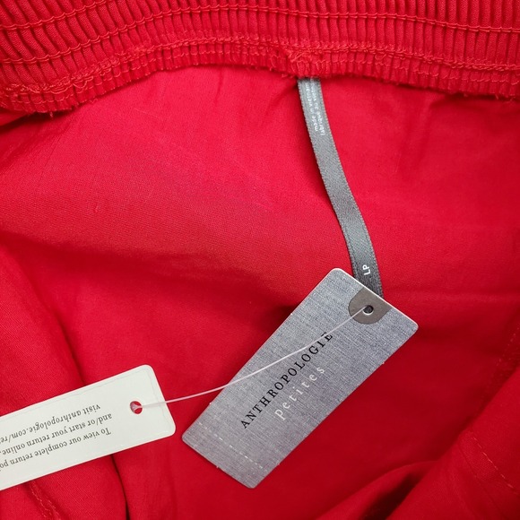 Anthropologie Slip Dress Womens Petites L Red Side Zip Adjustable Narrow Straps - Picture 9 of 11